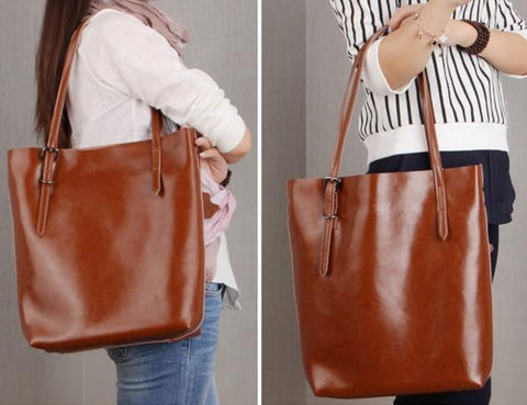 Classy Leather Tote Bag-bag-Shoppy