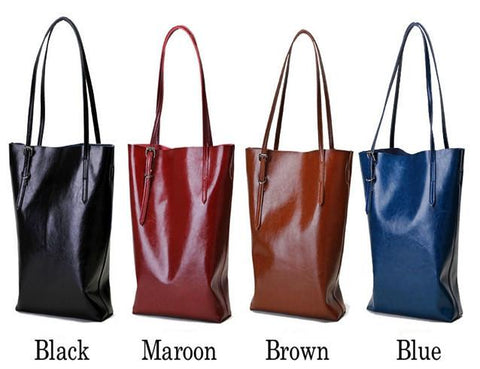 Classy Leather Tote Bag-bag-Shoppy
