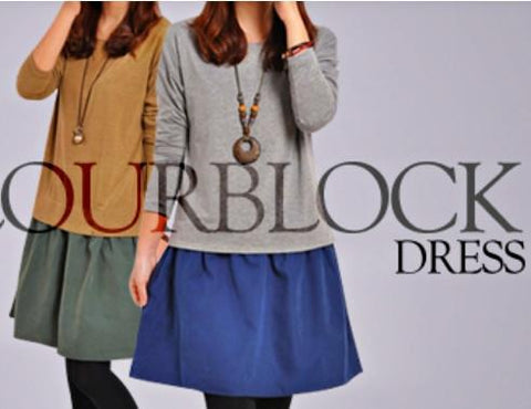 Colourblock Dress-Fashion-Shoppy