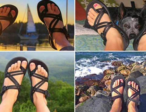 Double Lines Sandal-Fashion-Shoppy