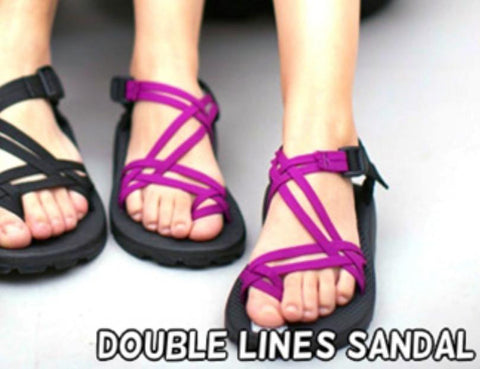 Double Lines Sandal-Fashion-Shoppy
