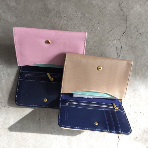 Dove Beige Squirrel Pink Leather Korean Wallet-Shoppy