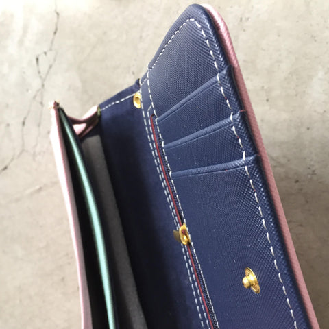 Dove Beige Squirrel Pink Leather Korean Wallet-Shoppy