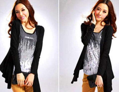 Drape Basic Cardigan-Fashion ladies top-Shoppy