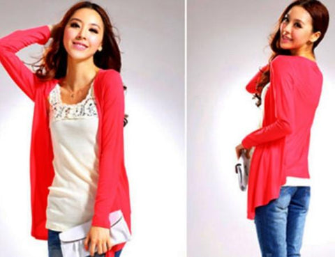 Drape Basic Cardigan-Fashion ladies top-Shoppy