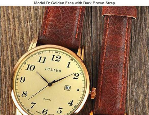 Dual-Sized Vintage Leather Unisex Watch-Fashion-Shoppy
