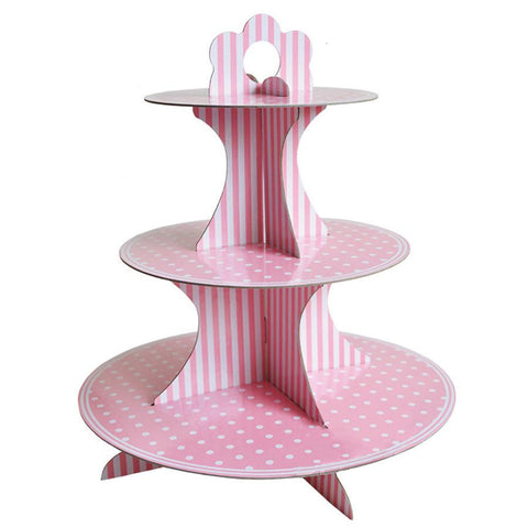 Foldable 3 Tier Cupcake Dessert Stand-Home-Shoppy