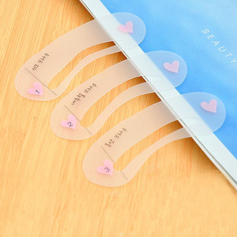 Korean Eyebrow Shape Stensils (3pcs)-Home-Shoppy
