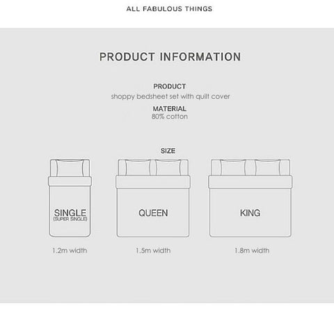 Kruis Quilt Cover Bedsheet Set-Home-Shoppy