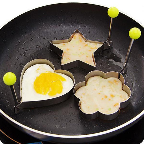 Loving heart flower Stainless Steel Egg Mould-Kitchen-Shoppy
