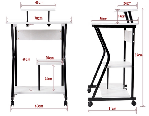 Mobile Philip Computer Desk-Office Table-Shoppy