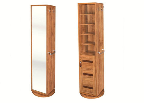 Rotatable Yukashi Cupboard and Mirror-Storage-Shoppy