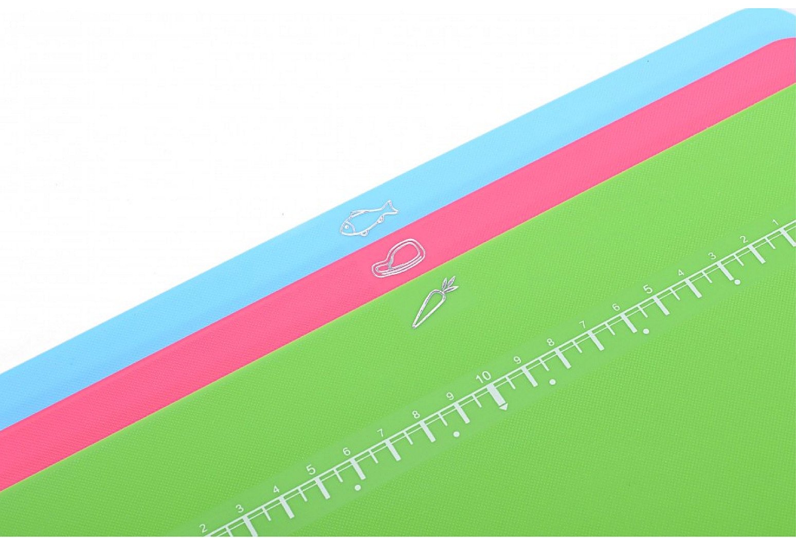 Shoppy 3-Coloured Chopping Board with Ruler | Shoppy