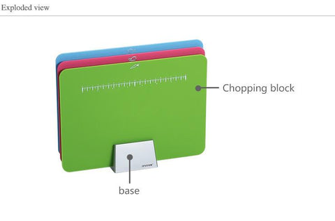 Shoppy 3-Coloured Chopping Board with Ruler-Shoppy