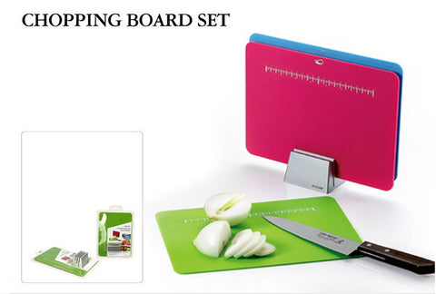 Shoppy 3-Coloured Chopping Board with Ruler-Shoppy