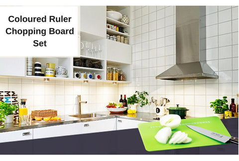 Shoppy 3-Coloured Chopping Board with Ruler-Shoppy