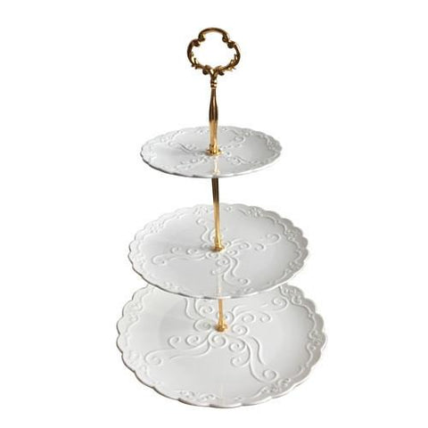 Shoppy 3-Tier European Ceramic Stand for cakes or fruit-Shoppy