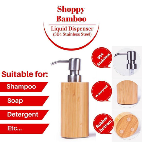Shoppy Bamboo Liquid Dispenser 250ml-Shoppy