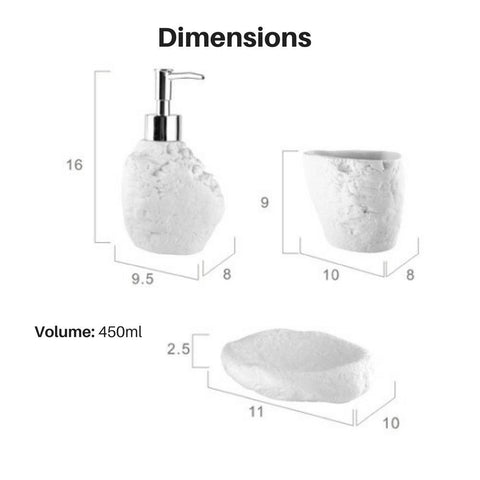 Shoppy Bathroom Soap Dispenser 4-Piece Set-Shoppy
