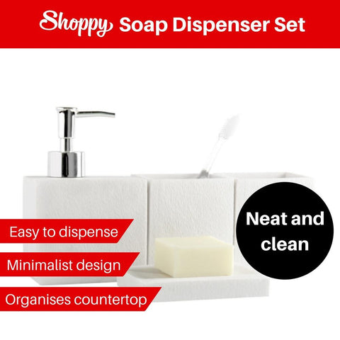 Shoppy Bathroom Soap Dispenser 4-Piece Set-Shoppy