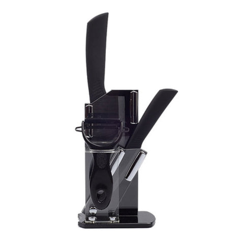Shoppy Ceramica Knife Set with Holder-Shoppy