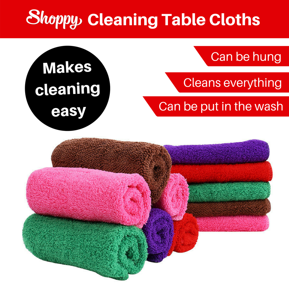 Shoppy Colourful 5 piece Table Cleaning Cloth Set | Shoppy