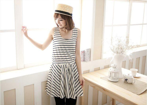 Shoppy Fashionable Striped Dress-Fashion ladies top-Shoppy