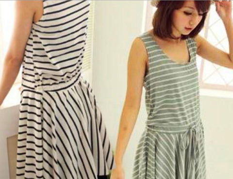 Shoppy Fashionable Striped Dress-Fashion ladies top-Shoppy
