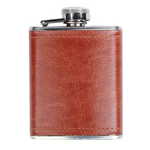 Shoppy Leather Stainless Steel Wine Water Bottle-Shoppy
