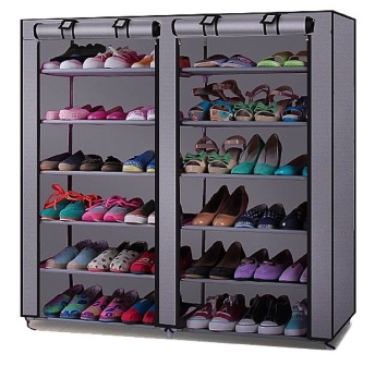 Shoppy Shoe Rack with Oxford Cover (Grey) (COVER ONLY)-Home-Shoppy