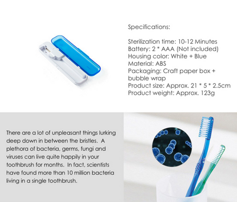 Shoppy UV Portable Travel Toothbrush Sanitizer-Shoppy