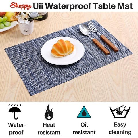 Shoppy Uii Waterproof Table Mat 6pc Set-Kitchen-Shoppy