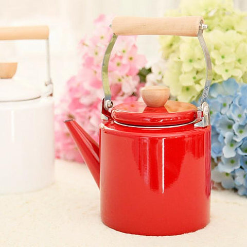 Shoppy tea pot with wood handle (2.4L)-Home-Shoppy