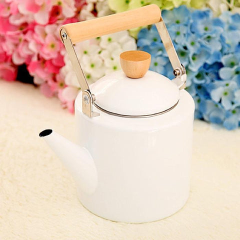 Shoppy tea pot with wood handle (2.4L)-Home-Shoppy