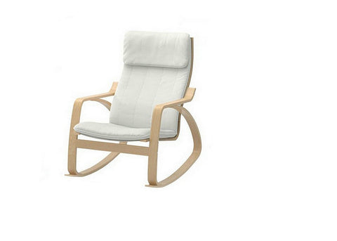 White Arvika Rocking Chair-Living Room/Lounge Chair-Shoppy