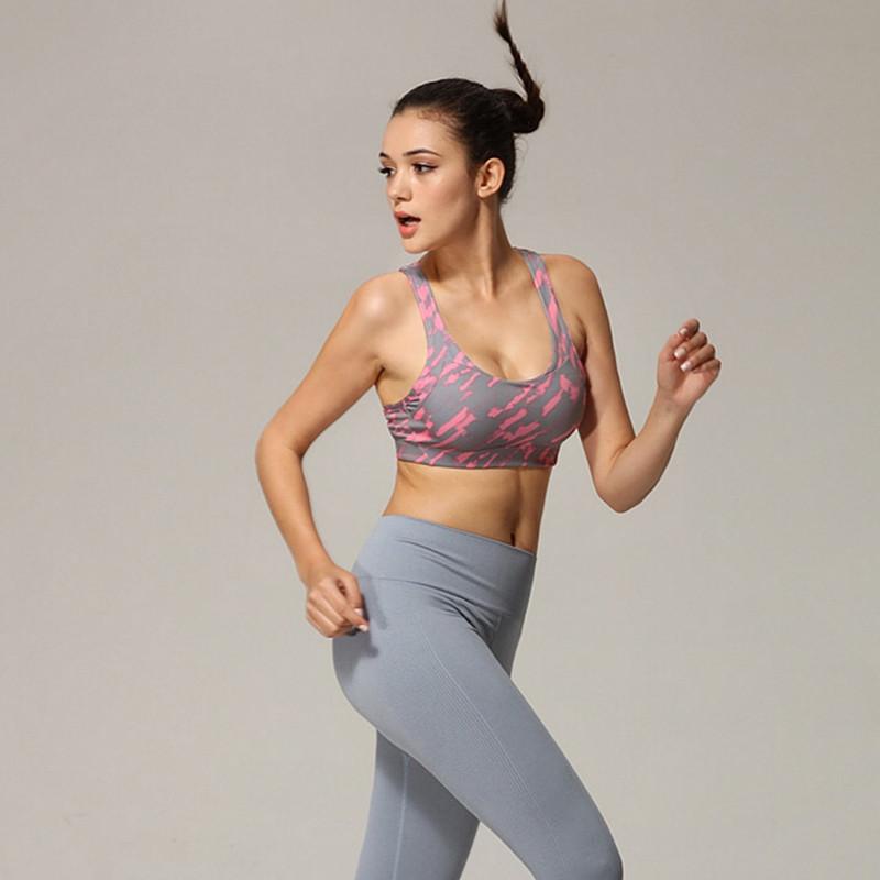 Pink Camo Sports Bra - Women's Tops for Yoga, Gym, Running, Cycling